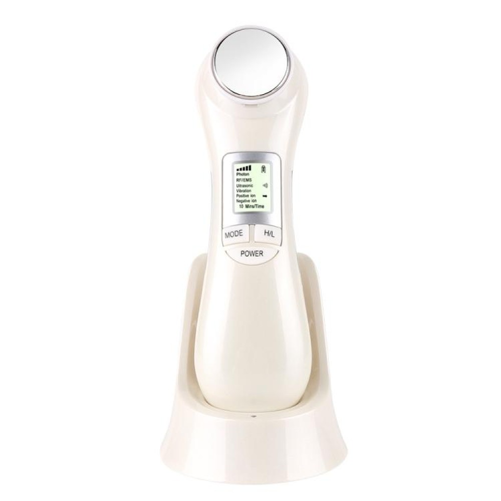 OFY9901  Face Skin EMS Mesotherapy Electroporation RF Radio Frequency Facial LED Photon Skin Care Face Lift Tighten Remove Wrinkle(White)