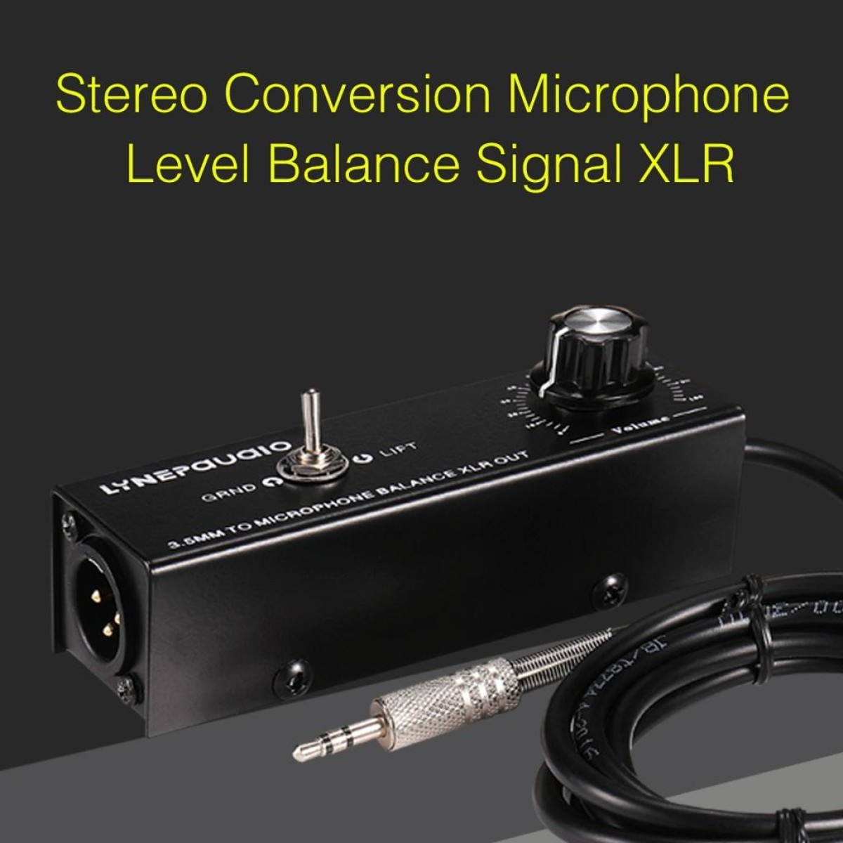 B012 Professional Stereo Signal Converted to Microphone Balanced Signal Output