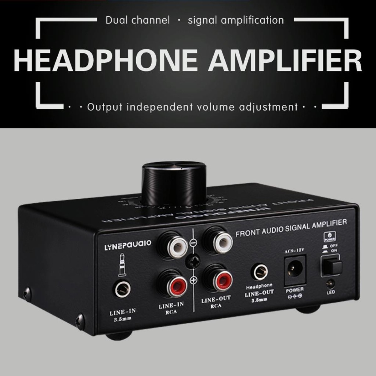 B015 Front Stereo Signal Amplifier Booster Headphones Speaker Amplifier Headset Dual-Audio Source
