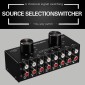 B026 6 Input 2 Output Or 2 Input 6 Output Audio Signal Source Selection Switcher RCA Port