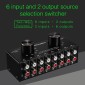 B026 6 Input 2 Output Or 2 Input 6 Output Audio Signal Source Selection Switcher RCA Port