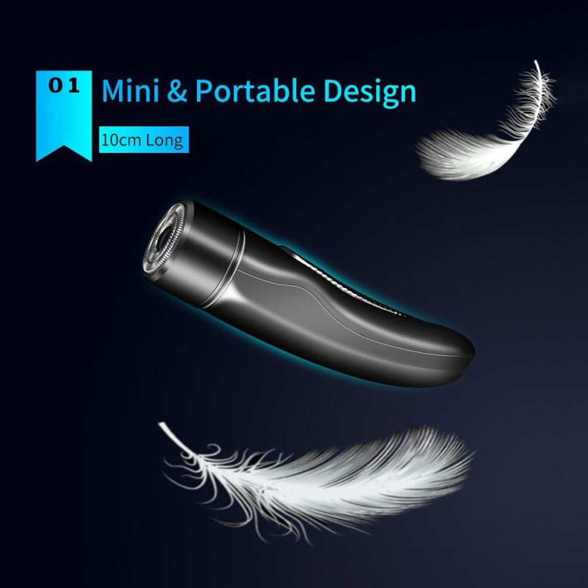 Mini USB Rechargeable Electric Razor Self-service Hair Clipper Shaver(Black)