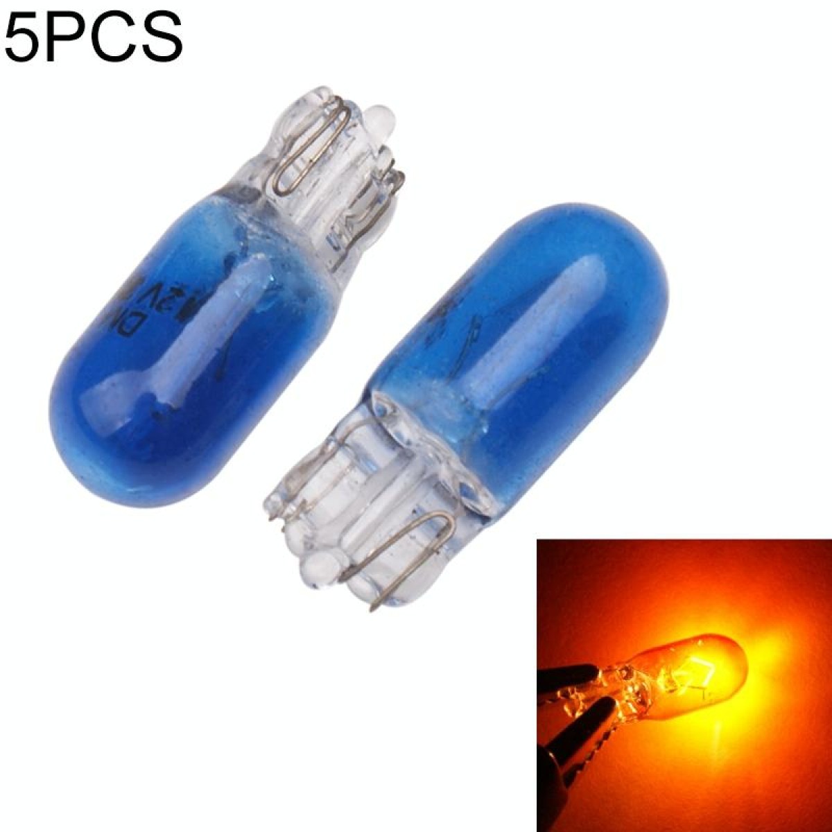 5pcs T10 12v 5w car instrument light reading light(blue)