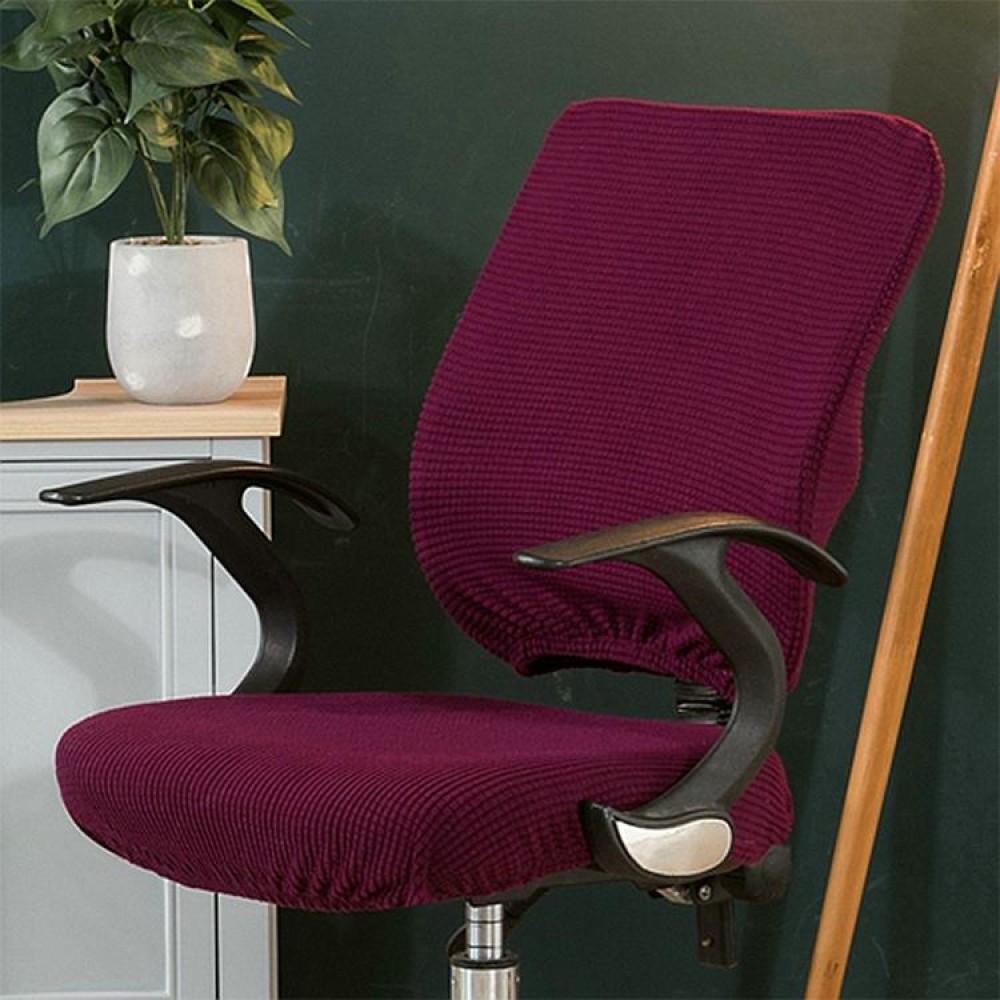 Universal Stretch Office Chair Cover, Size:Back Cover + Cushion Cover(Purple)