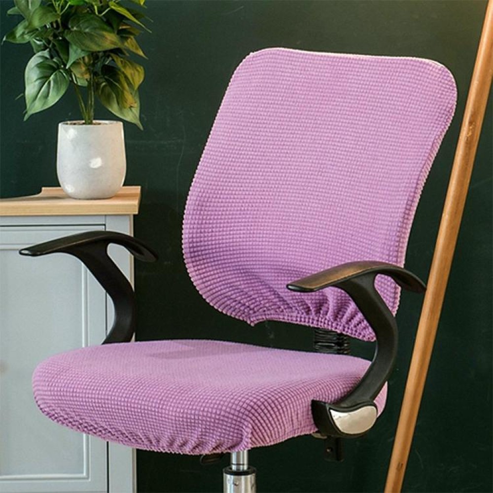 Universal Stretch Office Chair Cover, Size:Back Cover + Cushion Cover(Light Purple)