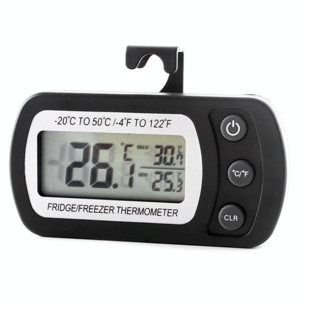 Digital LCD Thermometer Fridge Temperature Sensor Freezer Thermometer(Black)