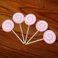 2 Pack Lollipop Cake Insert Ice Cream Dessert Table Decoration(Pink)