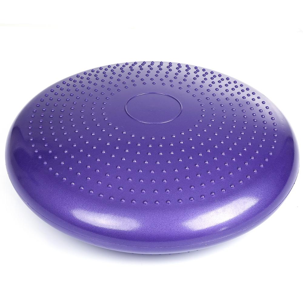 Thick Explosion-proof Yoga Special Massage Balance Cushion, Diameter: 33cm, Specification:With Gas Needle(Purple)