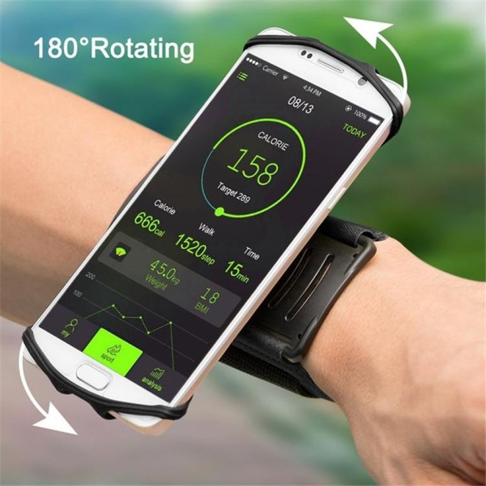 Rotating Arm With Mobile Phone Rack Sports Equipment Arm Bag Creative Outdoor Running Fitness Mobile Phone Bracket, Style:Wrist