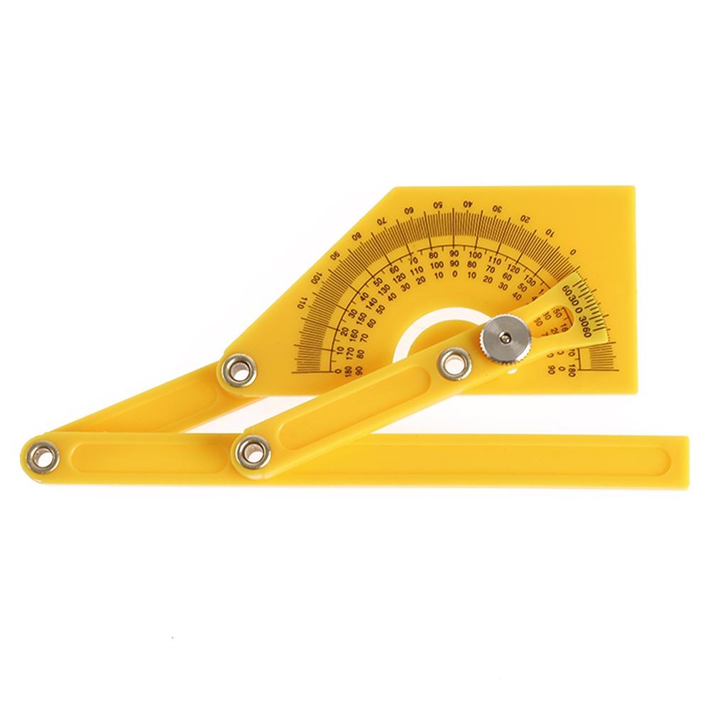 Template Tool Protractor Instrument Measuring Arm Ruler 180 Degree Woodworking Ruler