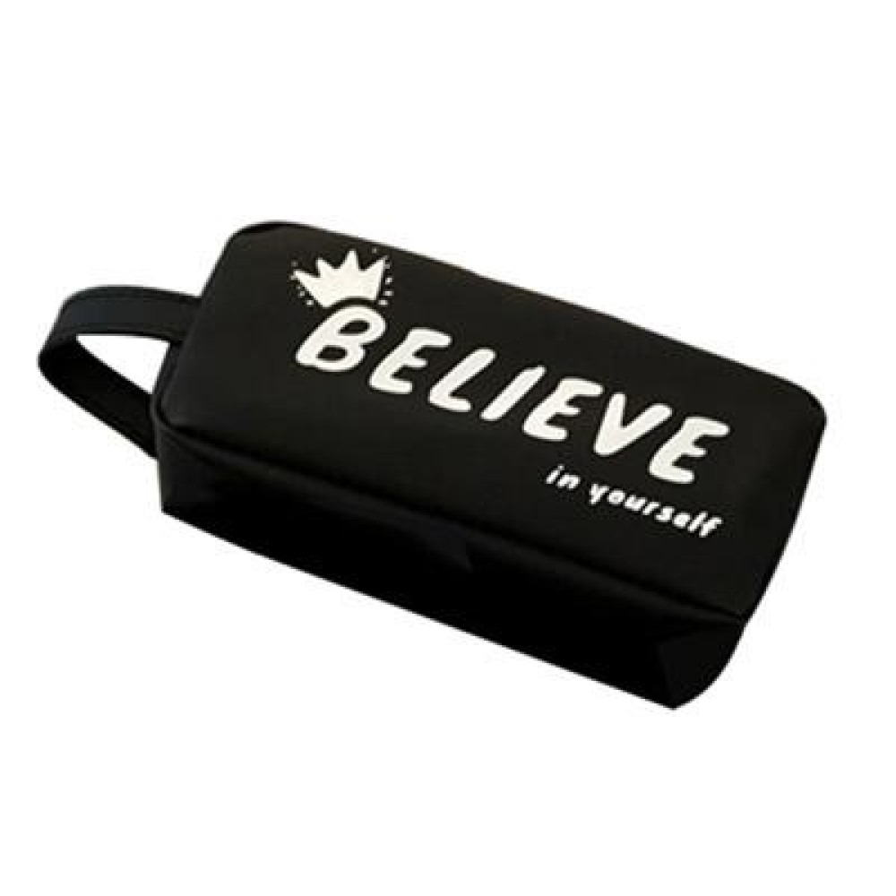Large Black Letter Creative Silicone Pen Box Pencilcase School Stationery Supplies(Belive)