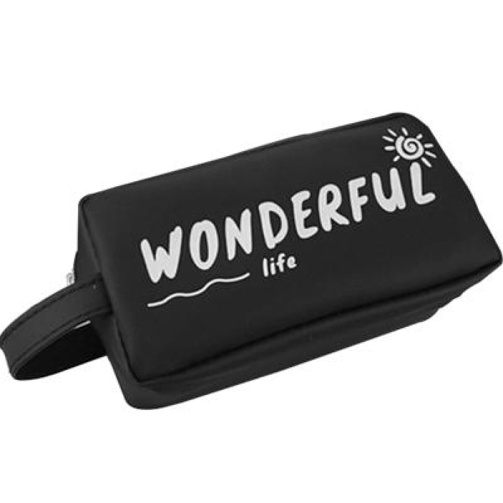 Large Black Letter Creative Silicone Pen Box Pencilcase School Stationery Supplies(Wonderful)
