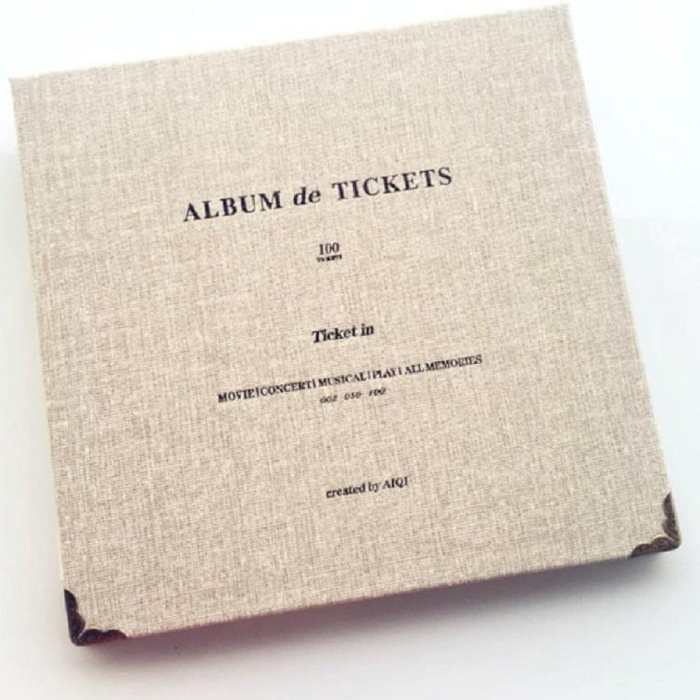 Bill Storage Book Concert Tickets Movie Ticket Train Ticket Favorites Albums Book(Gray White)
