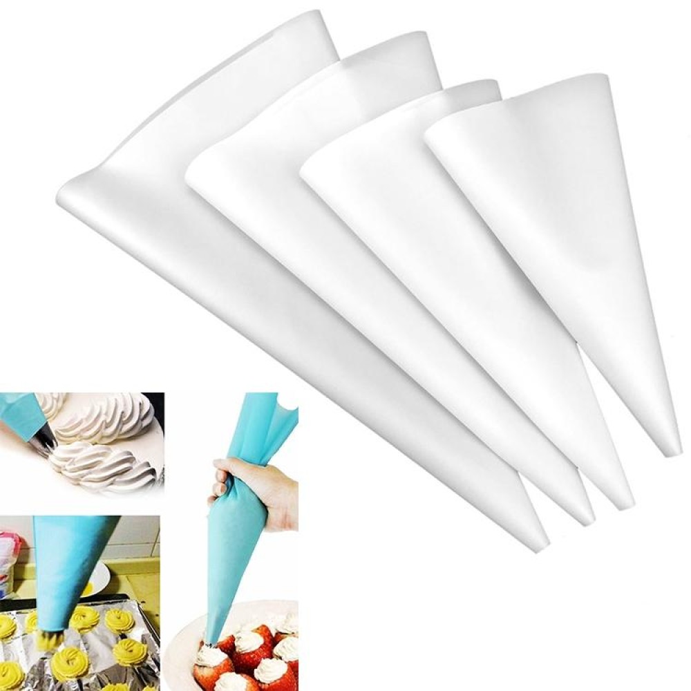 4 in 1 Silicone Icing Piping Cream Pastry Bag Nozzle DIY Cake Decorating Tools Set(EVA Bag White 4 Mixed)