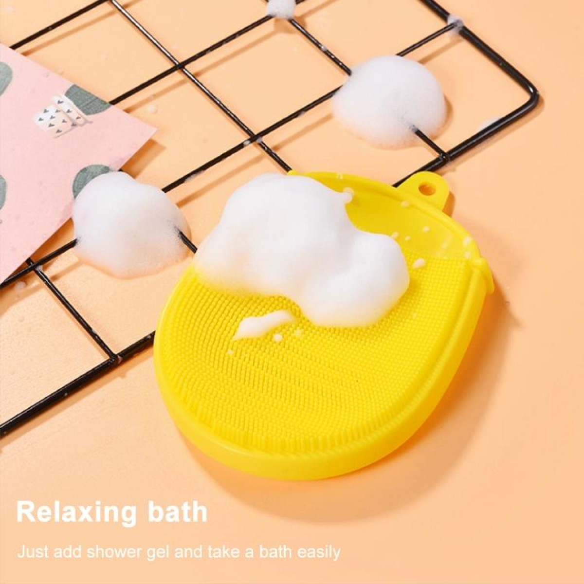 Baby Shower Shampoo Silicone Massage Brush(Pink)