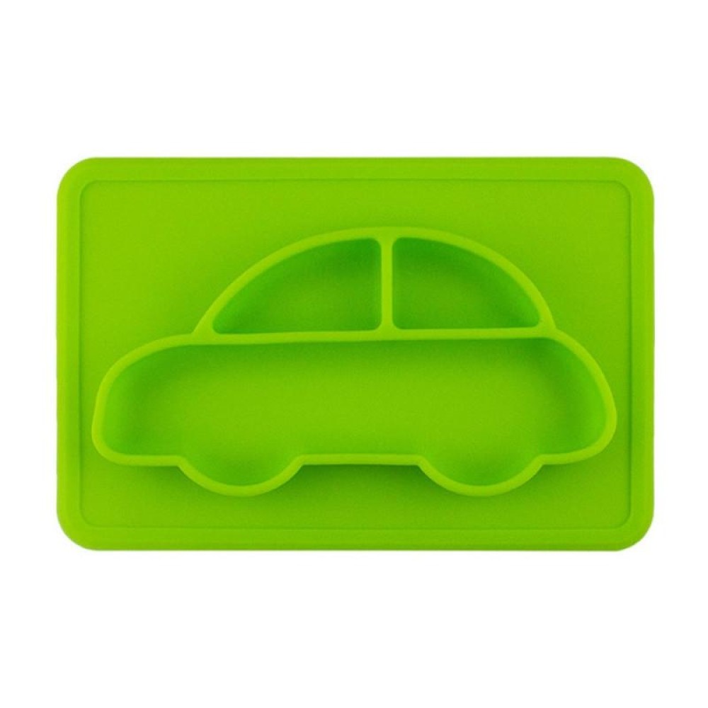 Integrated Child Food Grade Silicone Square Car Plate(Green)