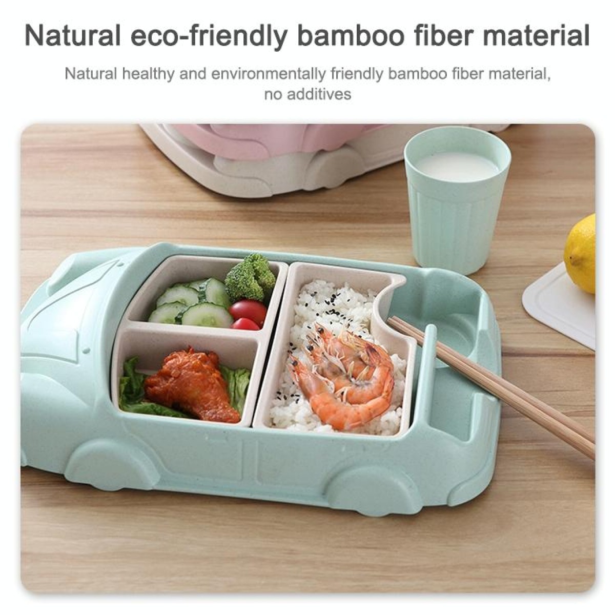 Bamboo Fiber Baby Cartoon Car Plate( Blue)