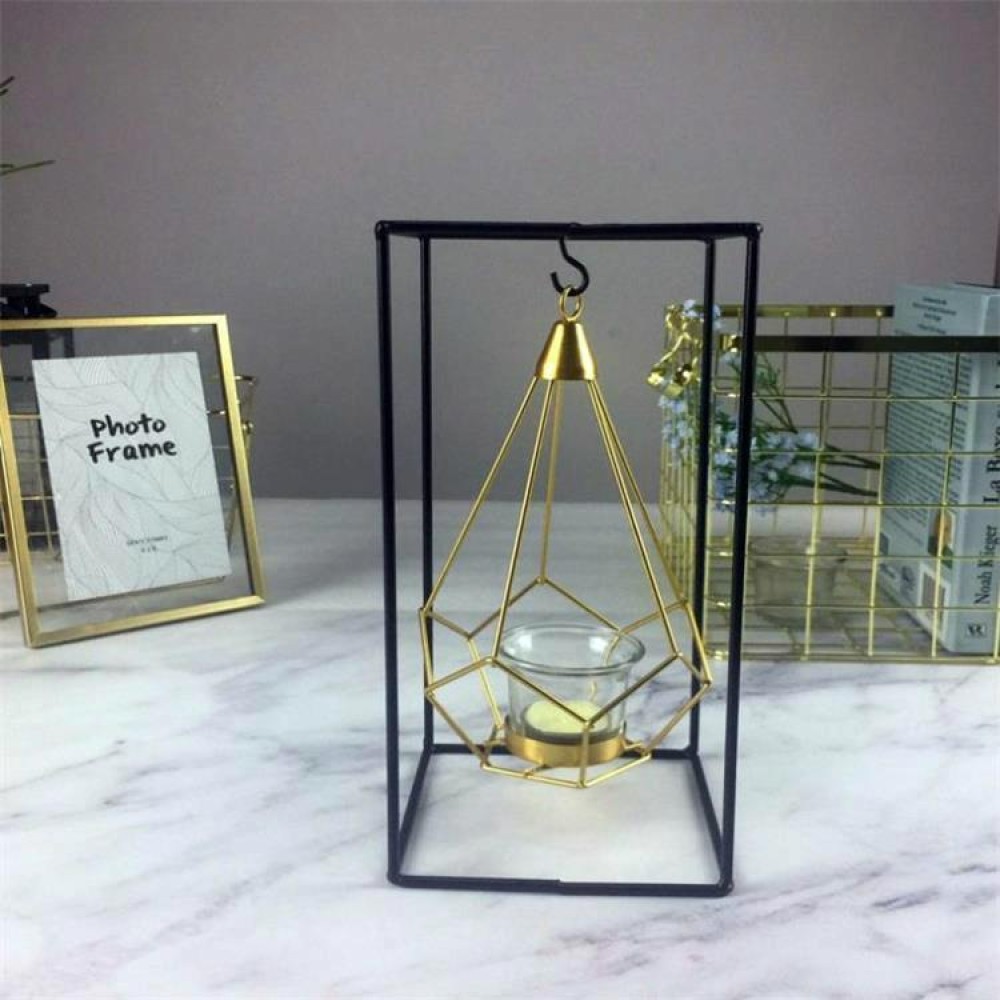 Minimalist Wrought Iron Scented Candle Holder Romantic Candlelight Dinner Home Wedding Props Ornaments, Style:XY2006
