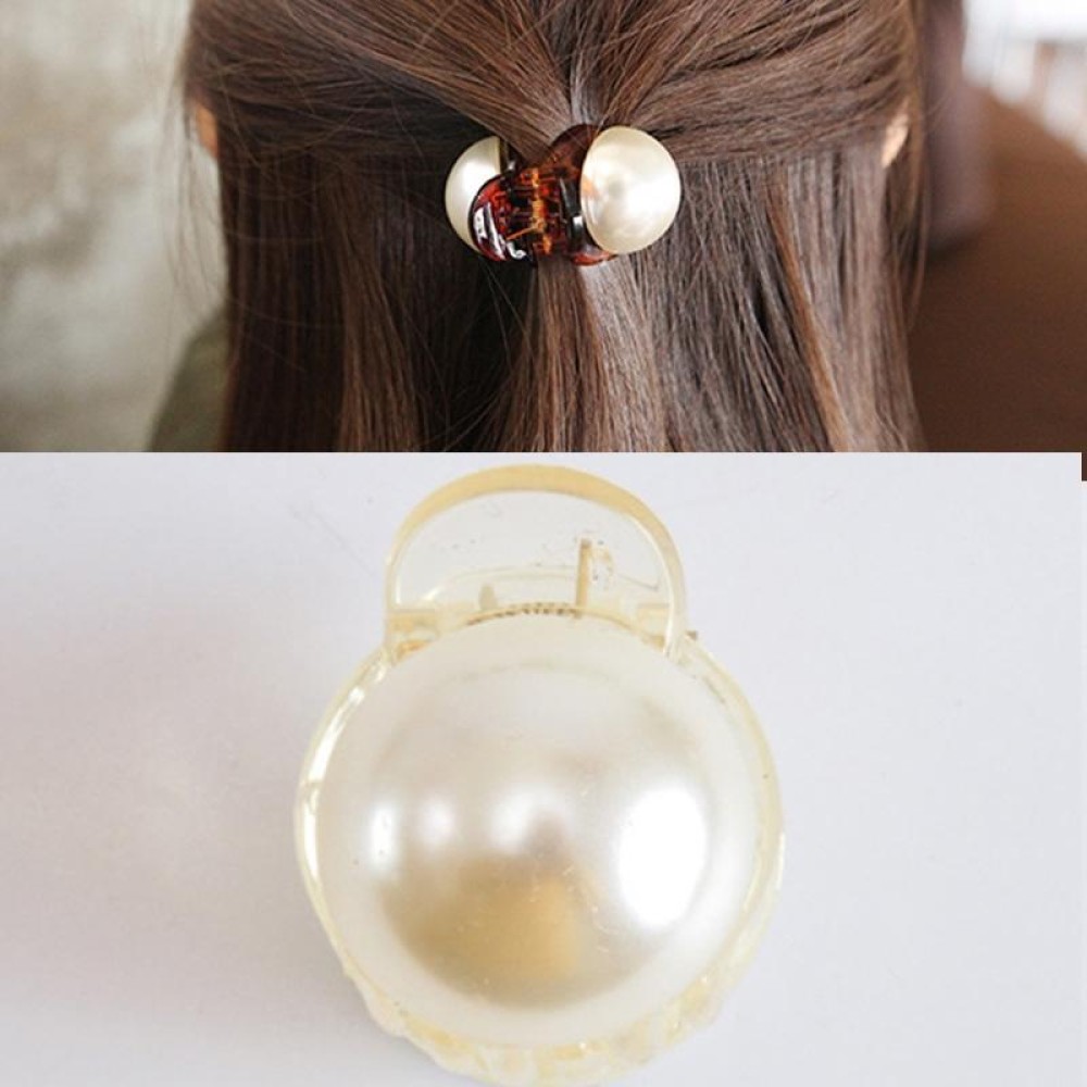 Girls Pearl Mini Hair Claw Women Hair Crab Hair Claws Makeup Washing Tool Hair Accessories(Champagne)