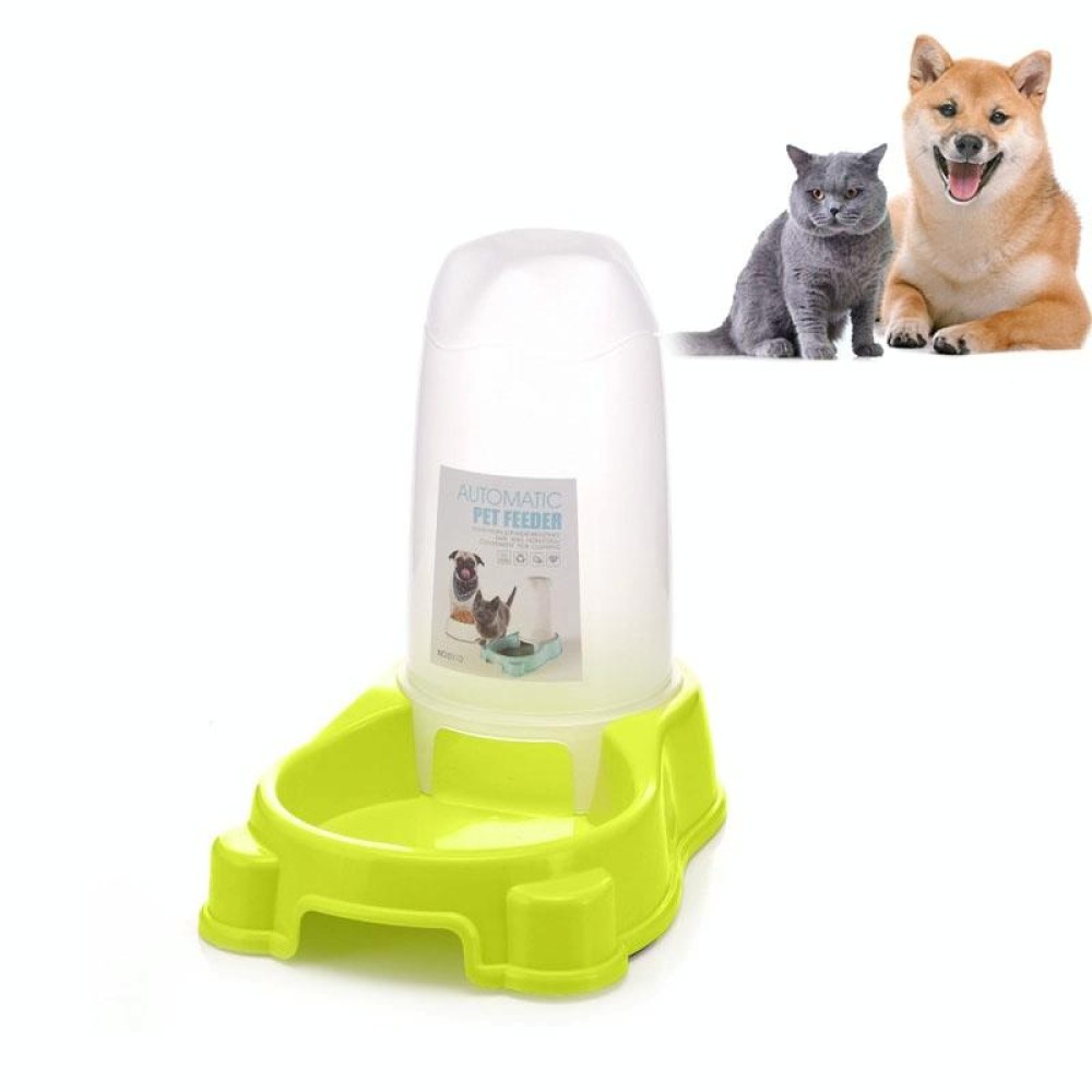 Pet Dual Purpose Automatic Water Dispenser Dog Bowl Dog Cat Universal(Green)