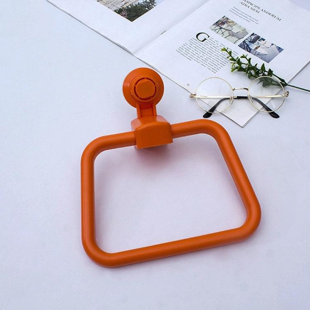 Multifunctional Toilet Suction Cup Towel Ring Rack(Orange)