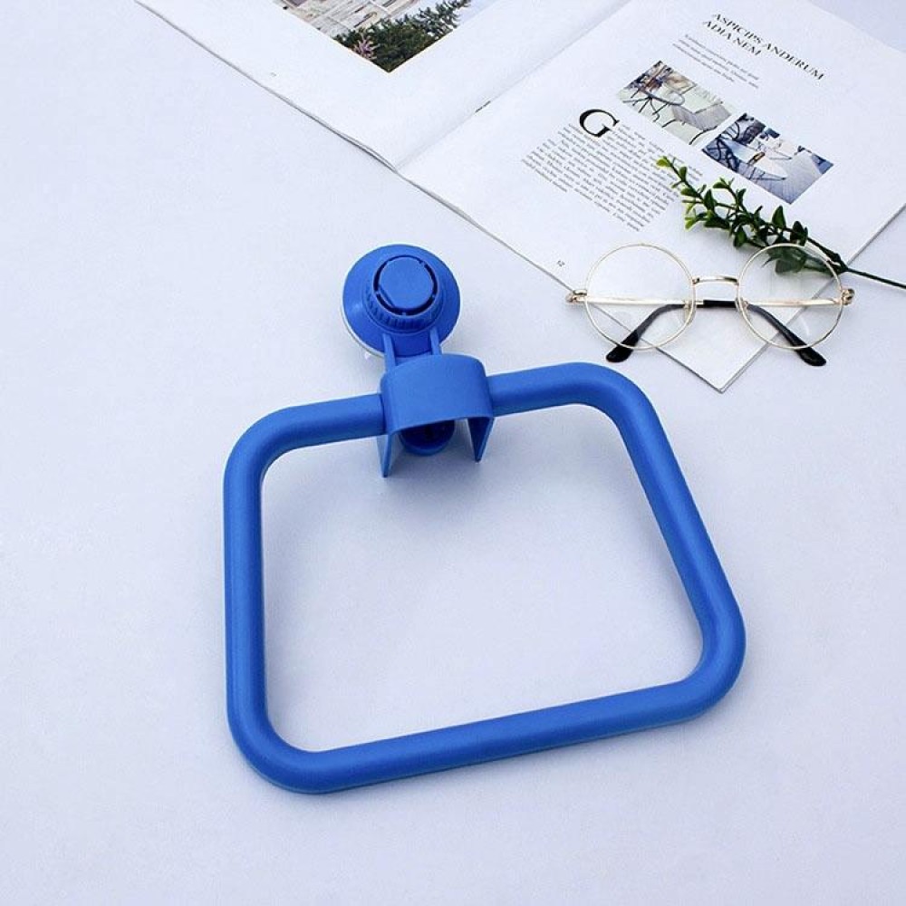 Multifunctional Toilet Suction Cup Towel Ring Rack(Blue)