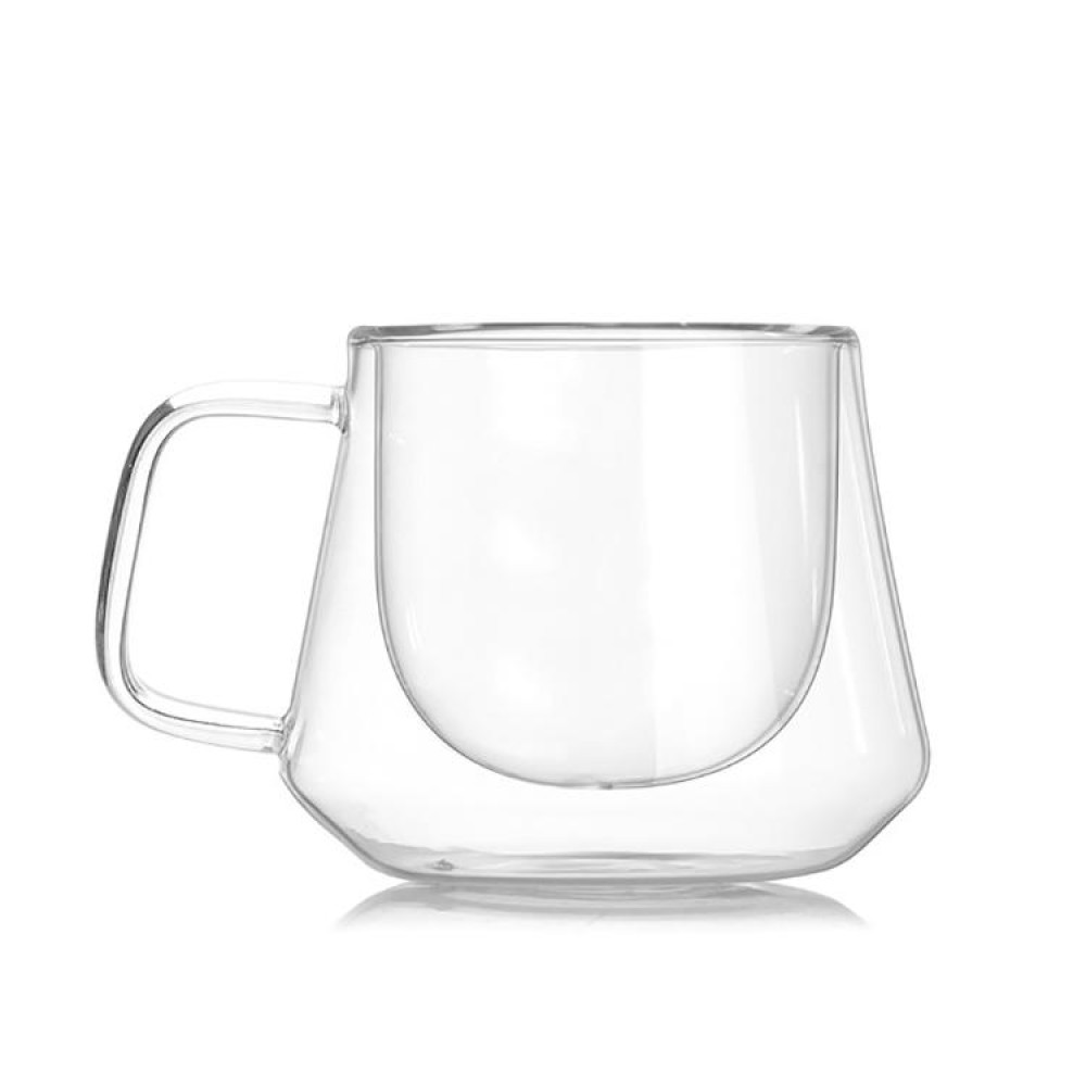 Double Wall Mug Office Mugs Heat Insulation Double Coffee Mug Coffee Glass Cup, Style:No label
