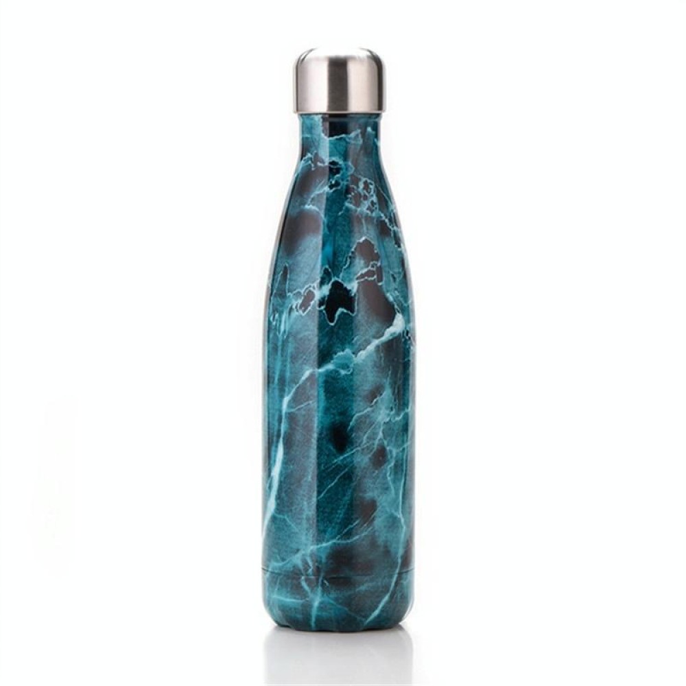 Thermal Cup Vacuum Flask Heat Water Bottle Portable Stainless Steel Sports Kettle(Coral Blue)
