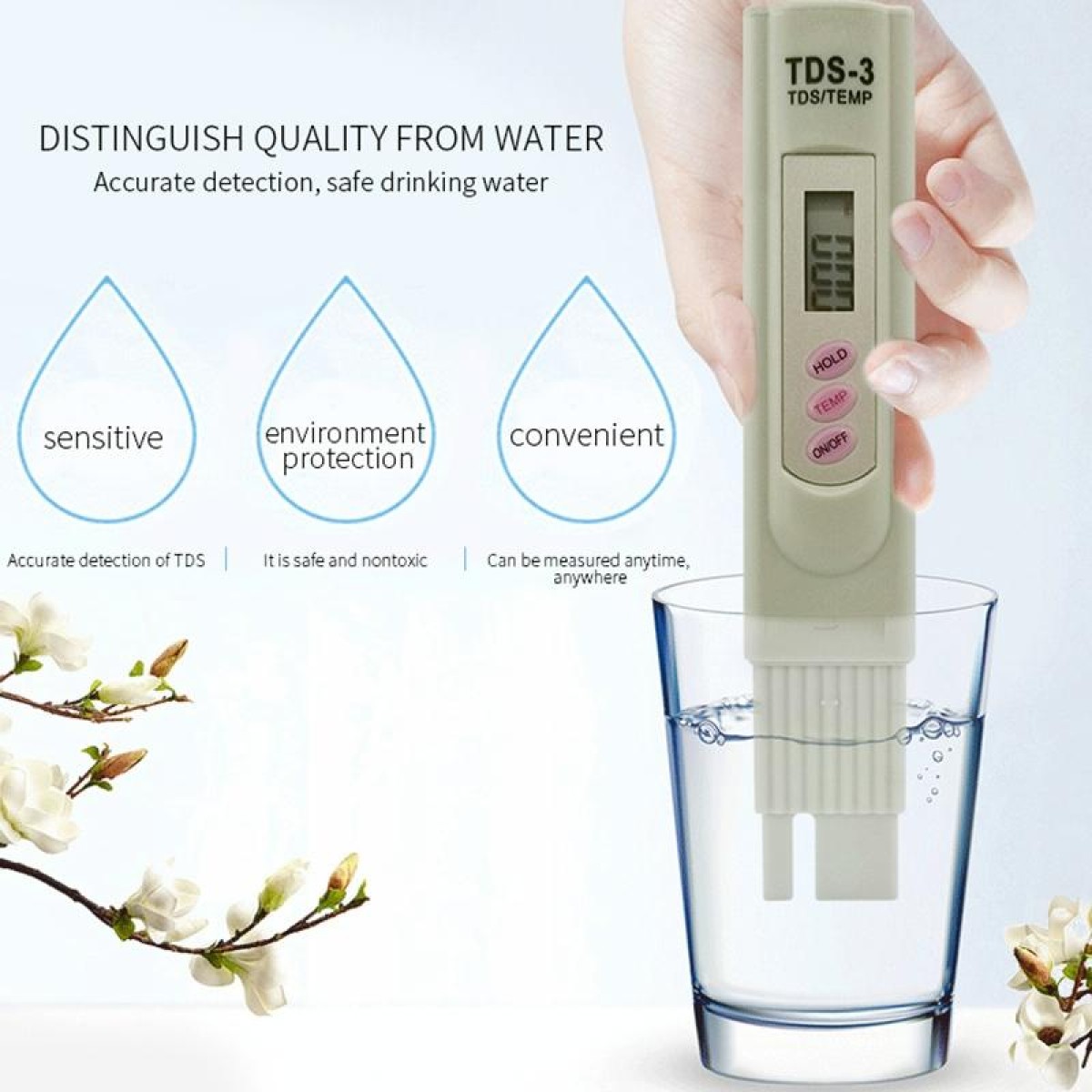 Digital TDS Meter Tester Filter Water Quality Purity Tester Drinking Water Minerals Testing Tool