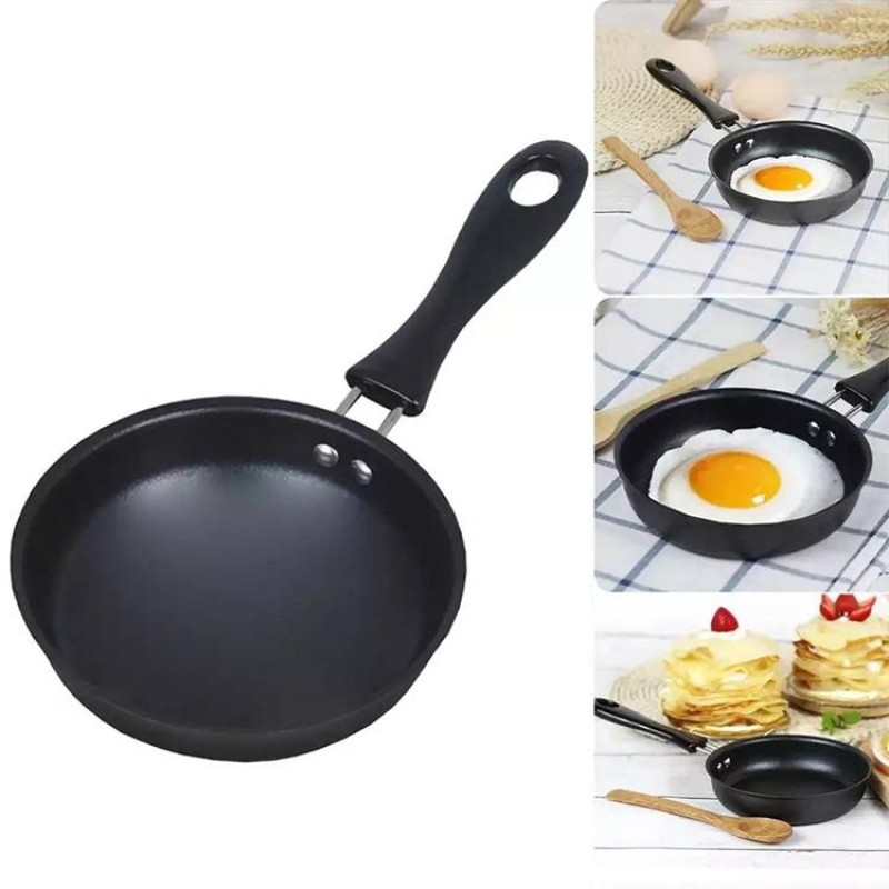Mini Egg Frying Panpure Non-Stick  Flat Bottom Pan Multicooker, Size:12cm