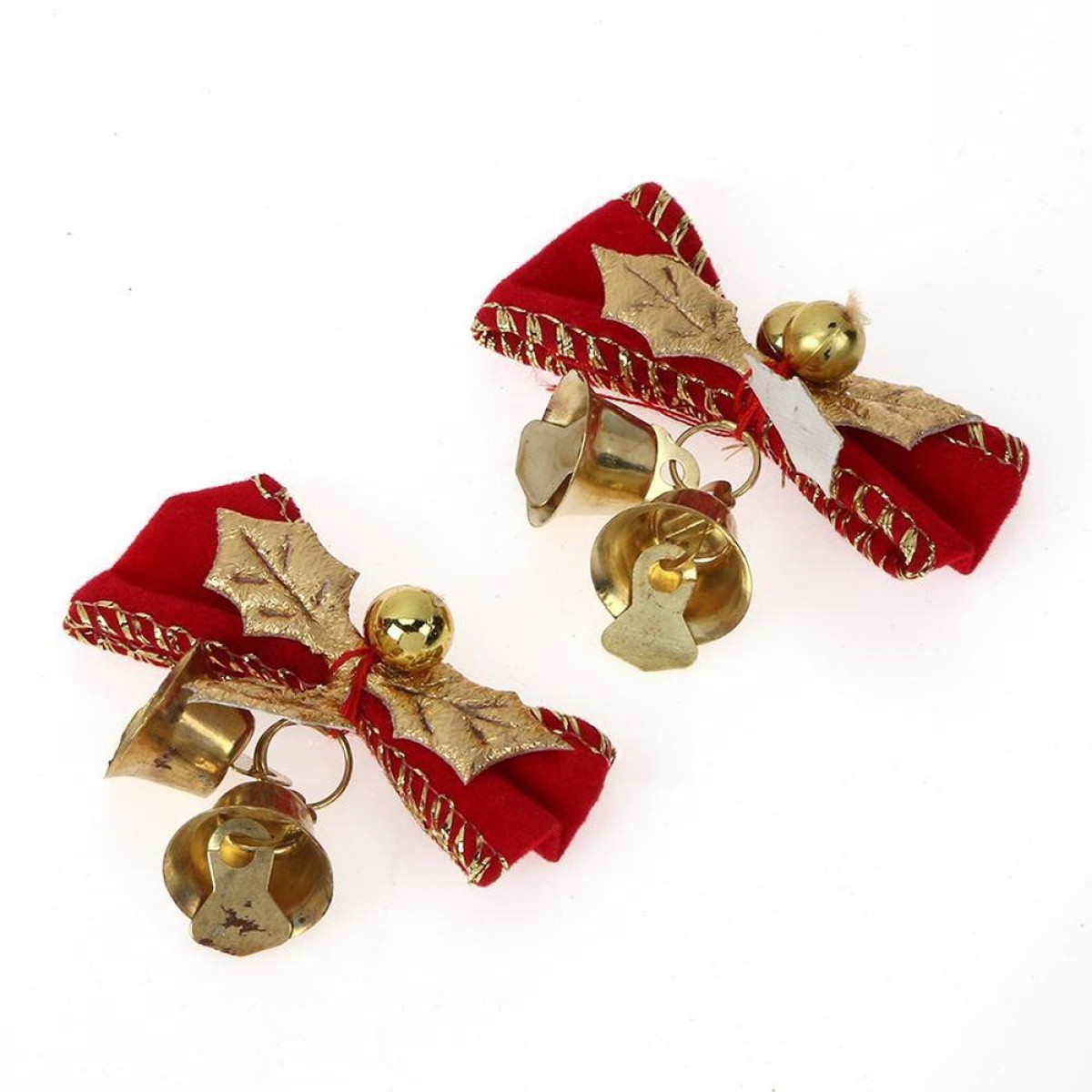2 PCS Mini Cute Bow Christmas Tree Decoration Pendant(Flocking)