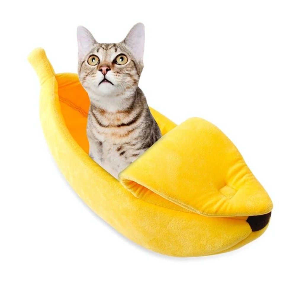 Creative Kennel Banana Shape Cat Litter Winter Warm Pet Nest, Size:M(Yellow)