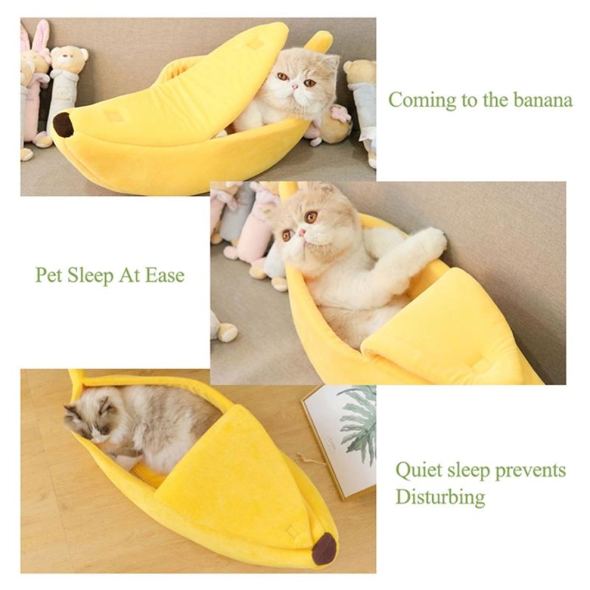 Creative Kennel Banana Shape Cat Litter Winter Warm Pet Nest, Size:L(Green)