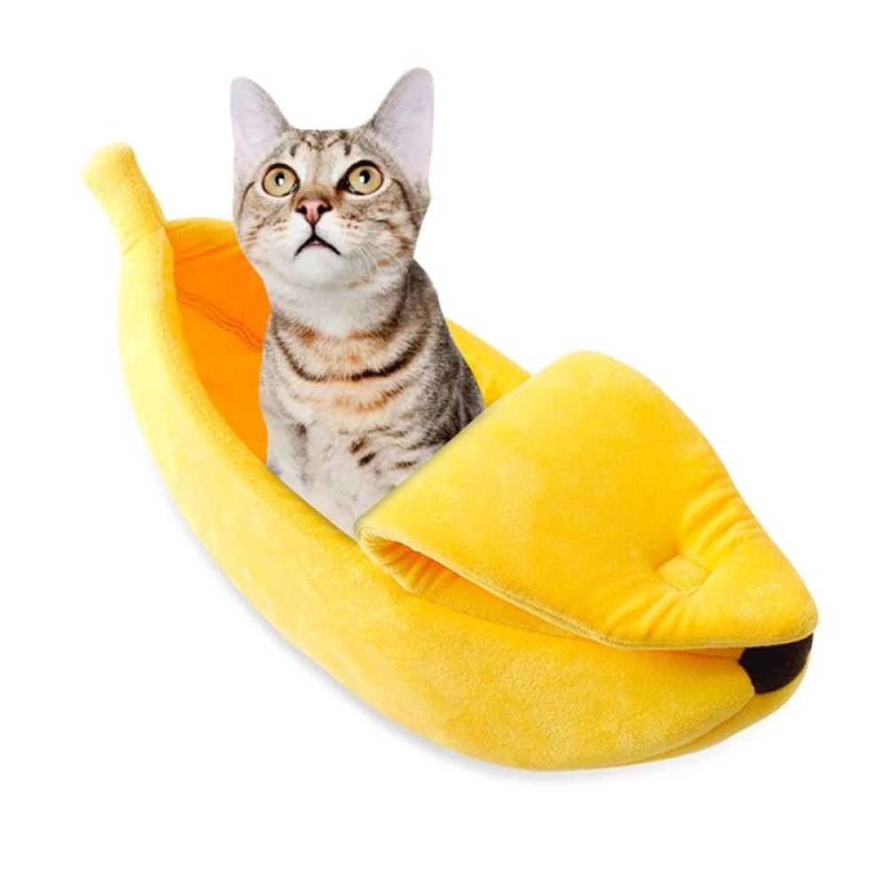 Creative Kennel Banana Shape Cat Litter Winter Warm Pet Nest, Size:XL(Yellow)
