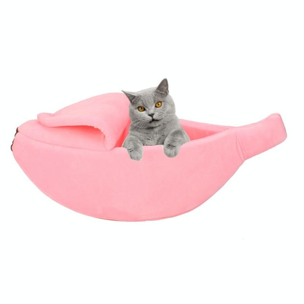 Creative Kennel Banana Shape Cat Litter Winter Warm Pet Nest, Size:XL(Pink)