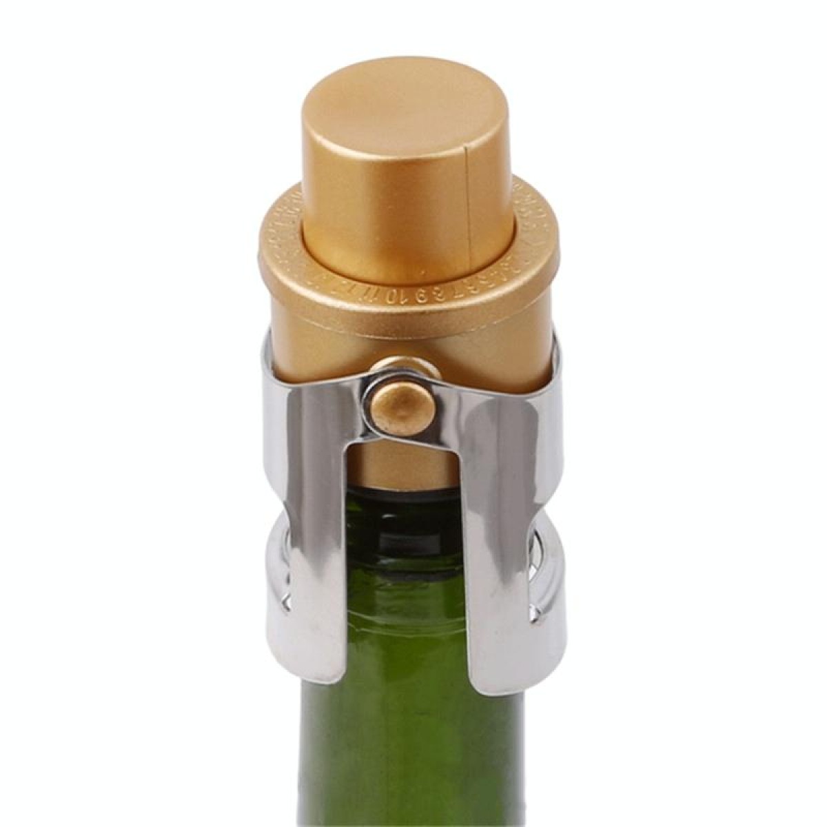 Push-button Stainless Steel Pumping Champagne Stopper Sparkling Champagne Snap Wing Vacuum Wine Stopper(Gold)