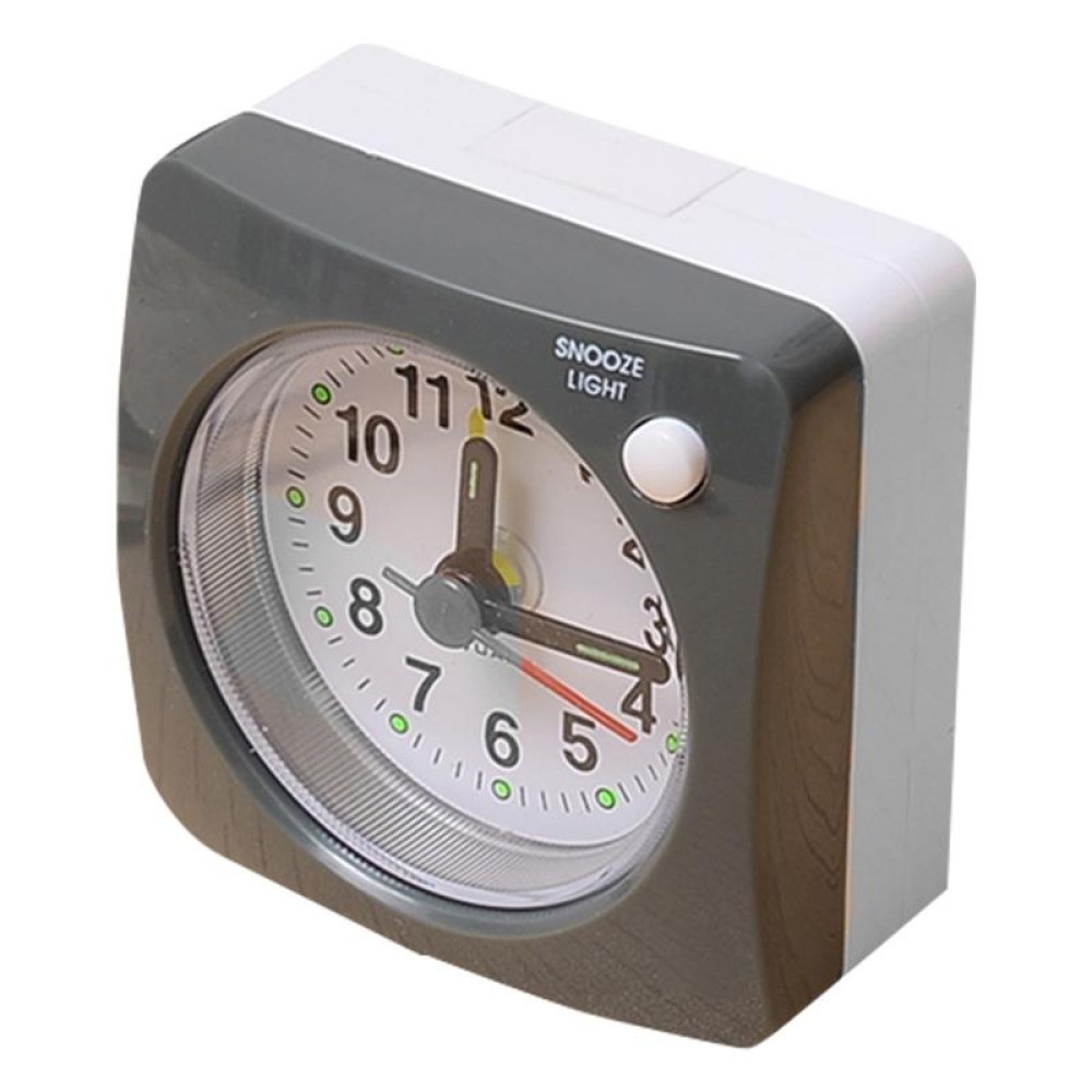 Bedside Mute Alarm Clock With Light & Snooze Function(Gray)