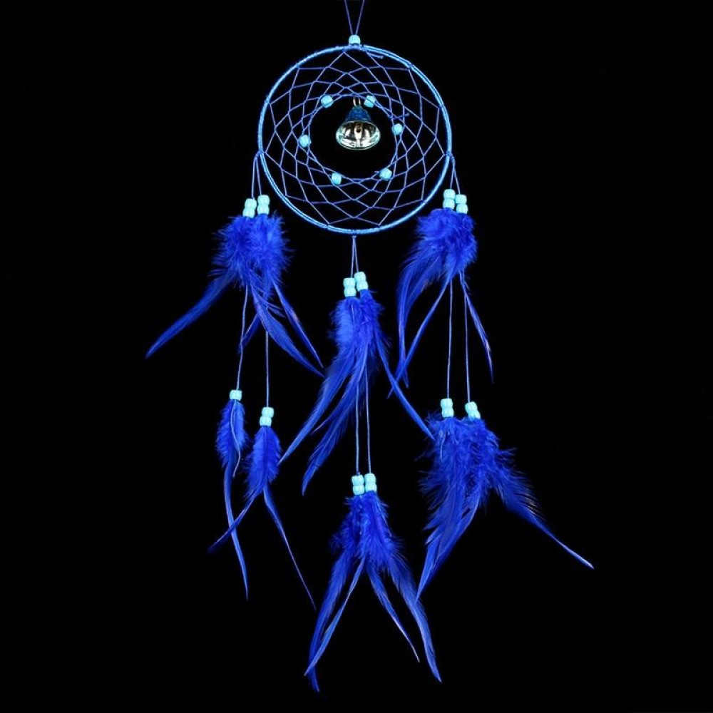 Creative Hand-Woven Crafts Dream Catcher Home Car Wall Hanging Decoration(Blue)