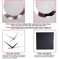 Home Crystal Acrylic Quartz Mirror Clock Jewelry Clock Petal Pattern Clock(Black)