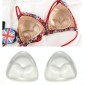 1 Pair Cute Triangle Silicone Enlarged Underwear Chest Pad Summer Swimsuit Bikini Insert(Complexion)