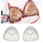 1 Pair Cute Triangle Silicone Enlarged Underwear Chest Pad Summer Swimsuit Bikini Insert(Transparent)