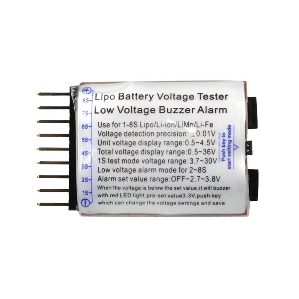 Battery Voltage Tester Low Voltage Buzzer Alarm