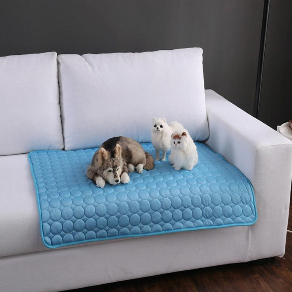 SFB104 Summer Cooling Mats Blanket Ice Pet Dog Cat Bed Mats, Size:50x40cm(Blue)