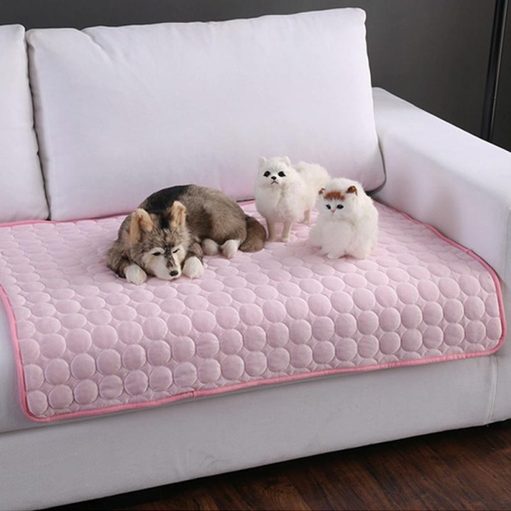 SFB104 Summer Cooling Mats Blanket Ice Pet Dog Cat Bed Mats, Size:50x40cm(Pink)