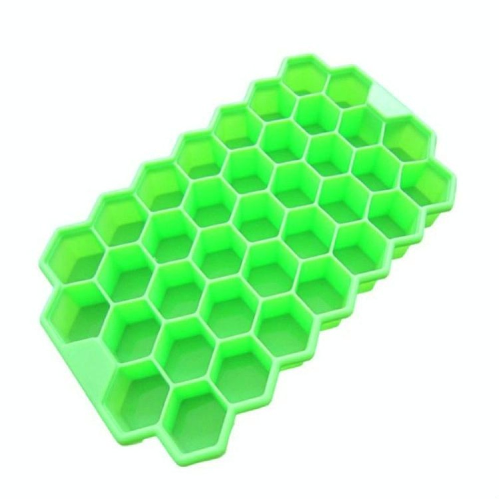 37 Grids Ice Cubes Honeycomb Ice Cream Maker Form DIY Mould Popsicle Molds Yogurt Ice Box Fridge Treats Freezer(Green)