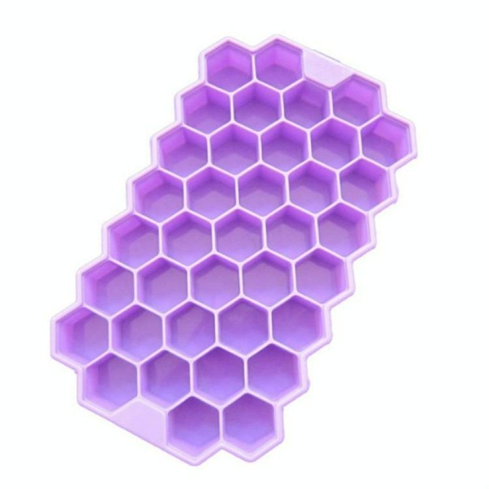 37 Grids Ice Cubes Honeycomb Ice Cream Maker Form DIY Mould Popsicle Molds Yogurt Ice Box Fridge Treats Freezer(Purple)
