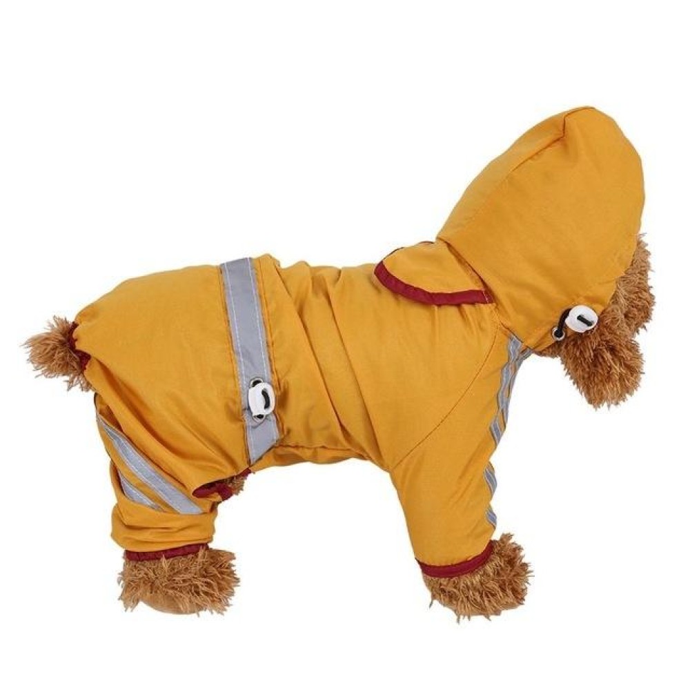 Waterproof Jacket Clothes Fashion Pet Raincoat Puppy Dog Cat Hoodie Raincoat, Size:XS(Yellow)