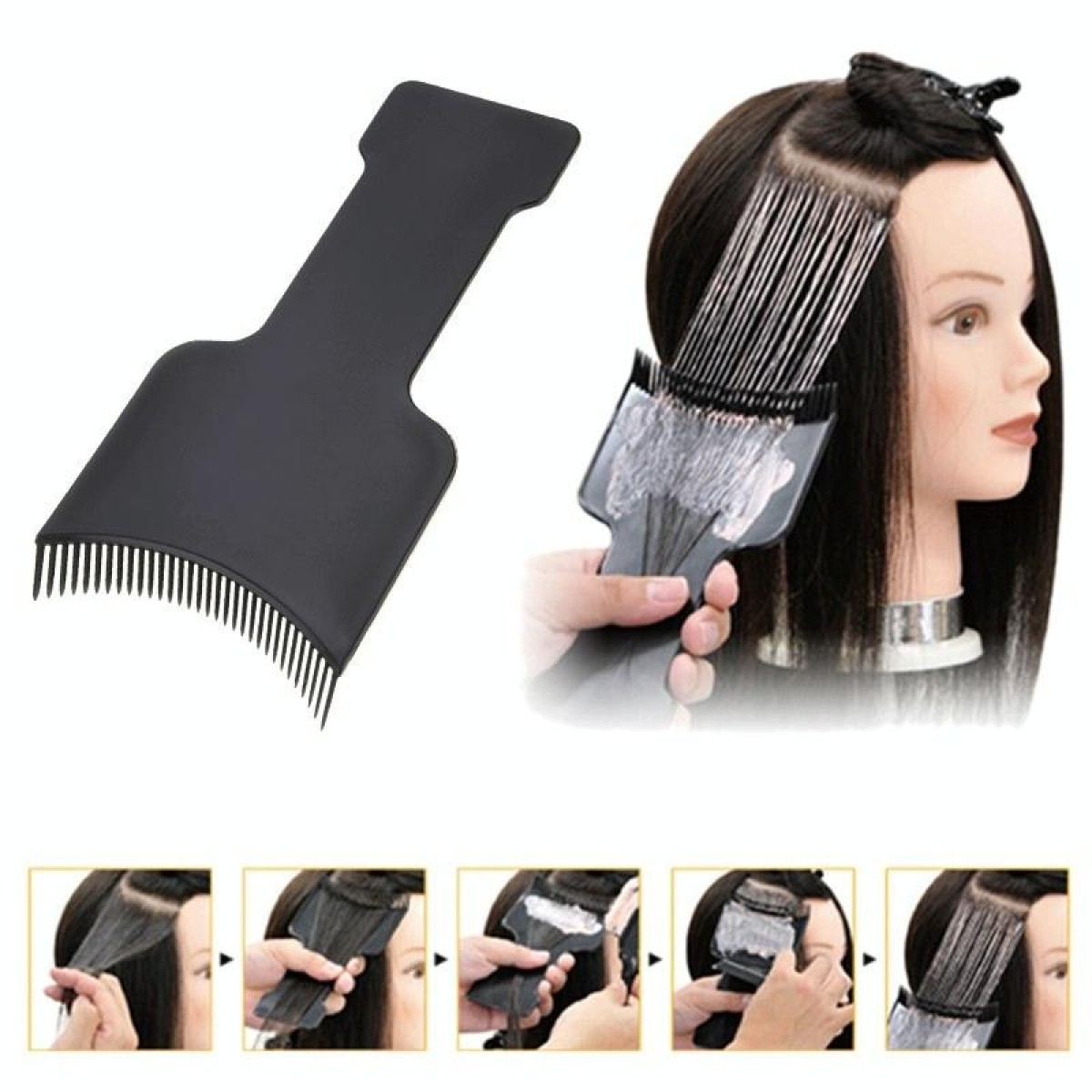 Fashion Professional Hairdressing Hair Applicator Brush Dispensing Salon Hair Coloring Dyeing Pick Color Board, Size:M