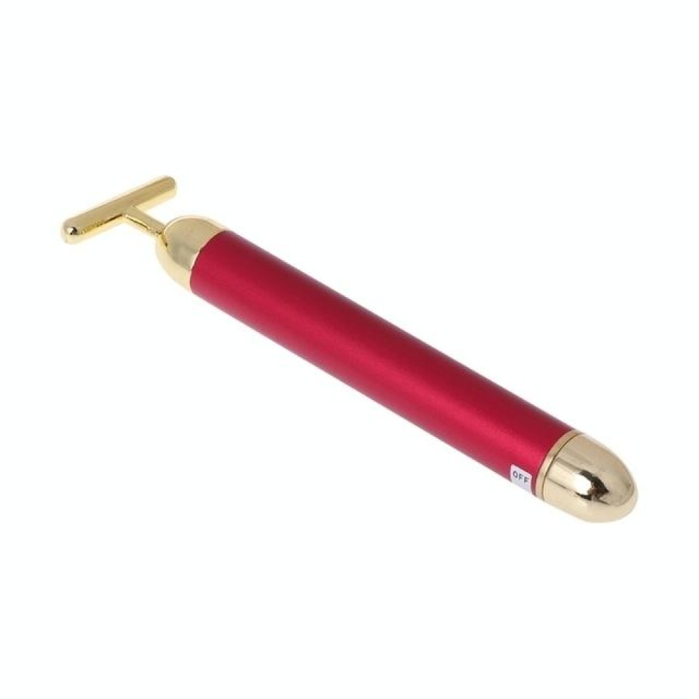 Beauty Electric Facial Pulse Roller Massager(Red)