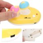 Electric Contact Lens Case Ultrasonic Washer Box Cute Mashroom Eyes Care Tools(Pink)